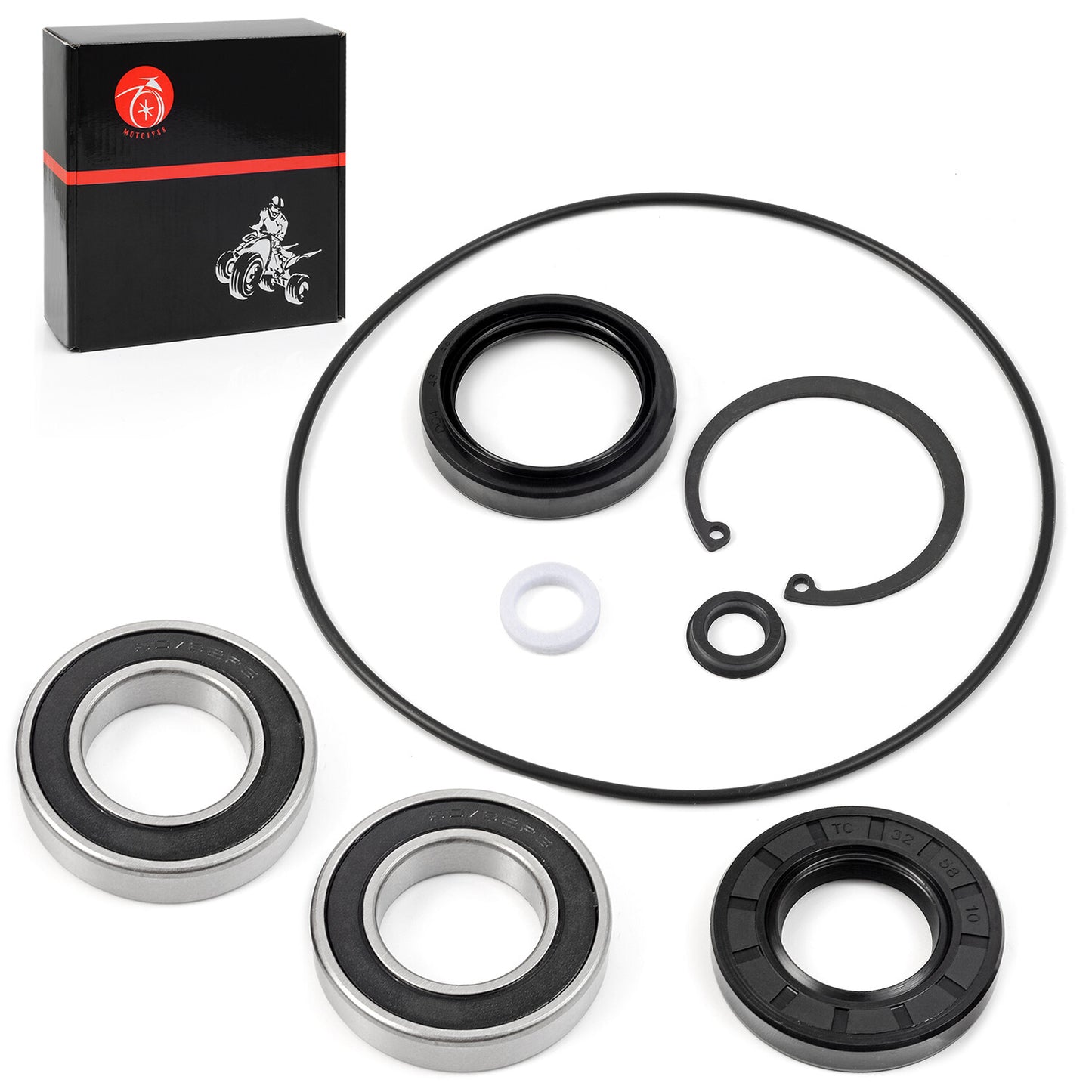Rear Axle Brake Drum Wheel Seal Bearing Kit for Honda Recon 250 (1997–2022)