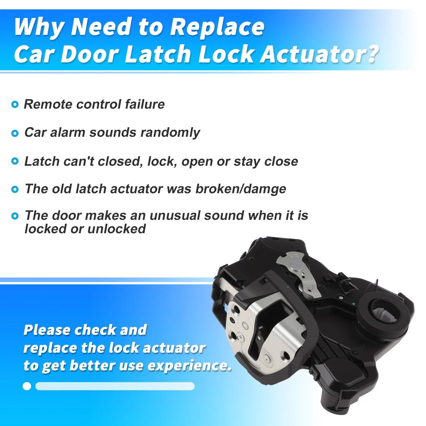 Front Right Power Door Lock Actuator 690300K010 for Toyota Hilux (2005–2015)