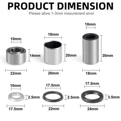 Front Upper Lower Shock Bushing Kit for Honda TRX400EX (2004–2008)