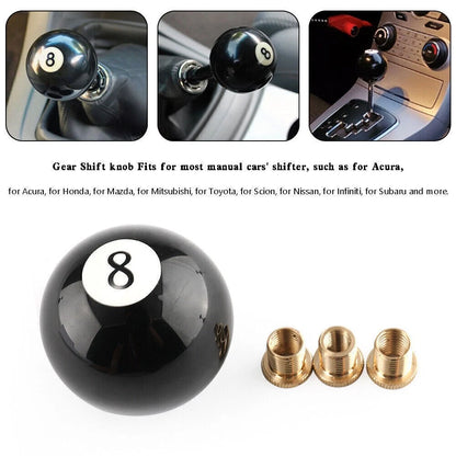 Shift Knob for Universal No.8 Billiard Ball with 3 Adapters