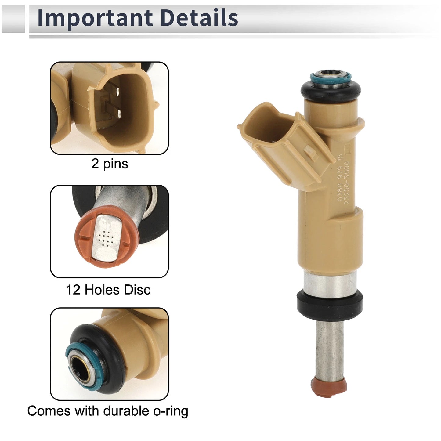Fuel Injector for Toyota 4Runner 4.0 V6 (2010–2019) 23250-0P010