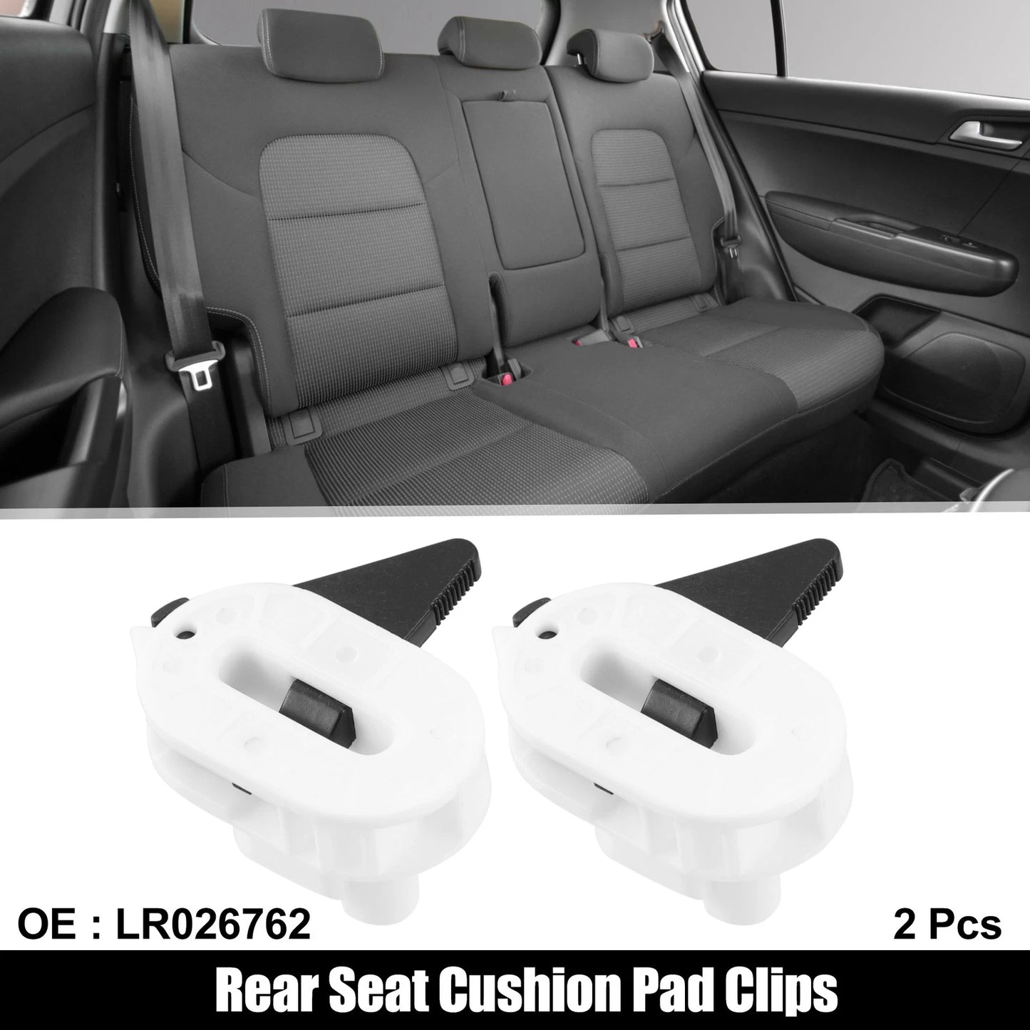 2 Pack Rear Seat Cushion Pad Clips for Land Rover Range Rover Evoque (2012–2021)