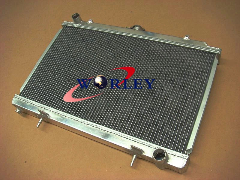 Aluminum Radiator & Blue Silicone Hose for Nissan Silvia S14 S15 200SX