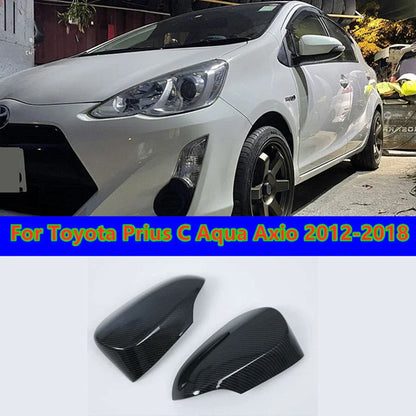 Carbon Fiber Mirror Cover for Toyota Prius C Aqua Axio (2012–2018)