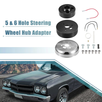 5 & 6 Hole Billet Steering Wheel Hub Adapter for Chevy GM (Year Range)