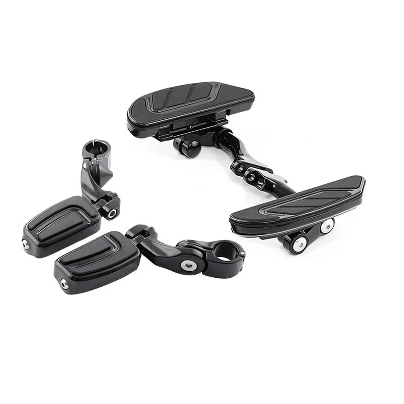 Passenger Floorboards & 1-1/4" Highway Footpegs for Harley Road Glide (93-25)