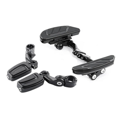 Passenger Floorboards & 1-1/4" Highway Footpegs for Harley Road Glide (93-25)