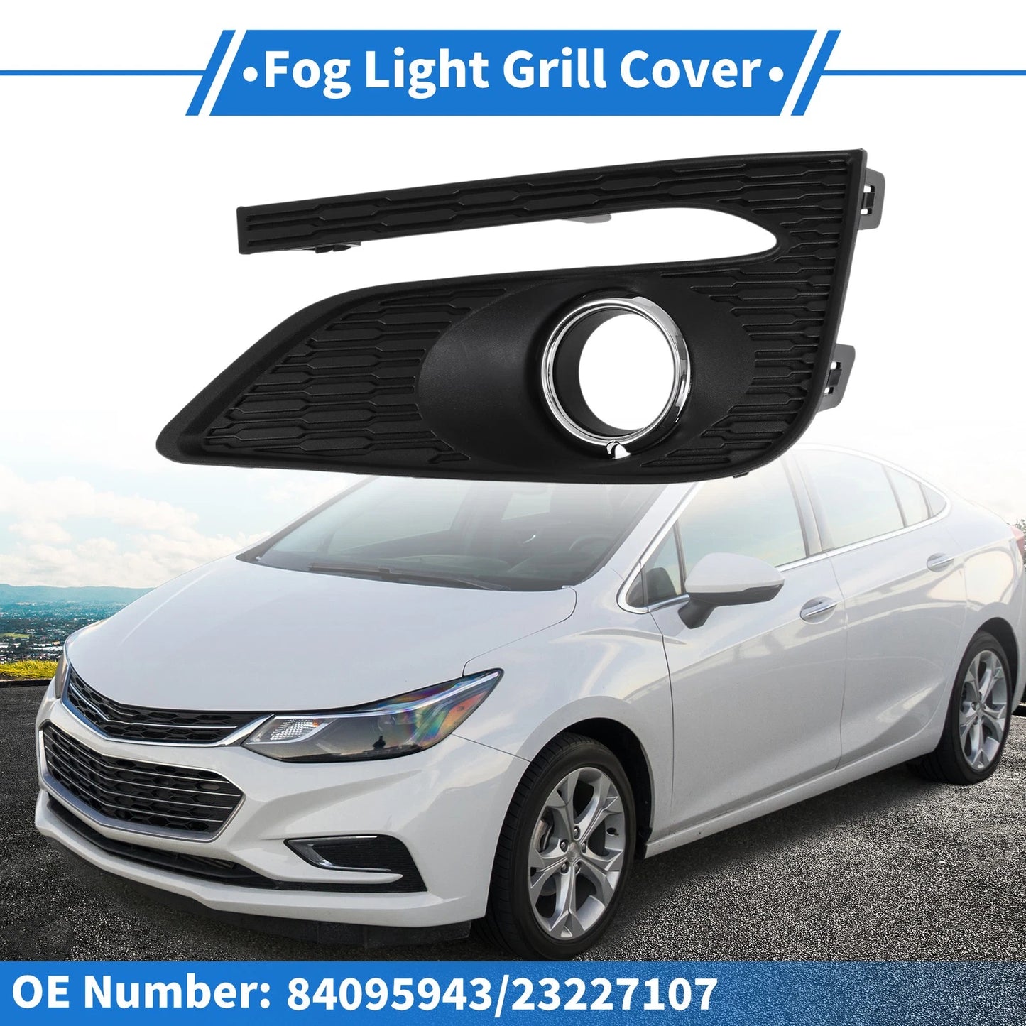 1 Pc Fog Light Grill for Chevrolet Cruze (2017–2018) No. 84095943