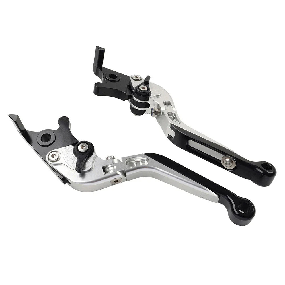Silver Extendable Brake Clutch Levers for Kawasaki Z1000 ZX6R 2007-2018