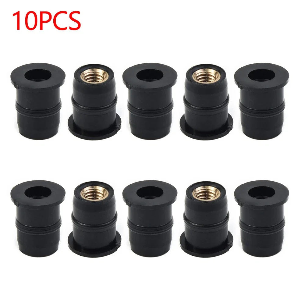 Panel Nuts 5mm 10 x for Motorcycle Rubber ATV