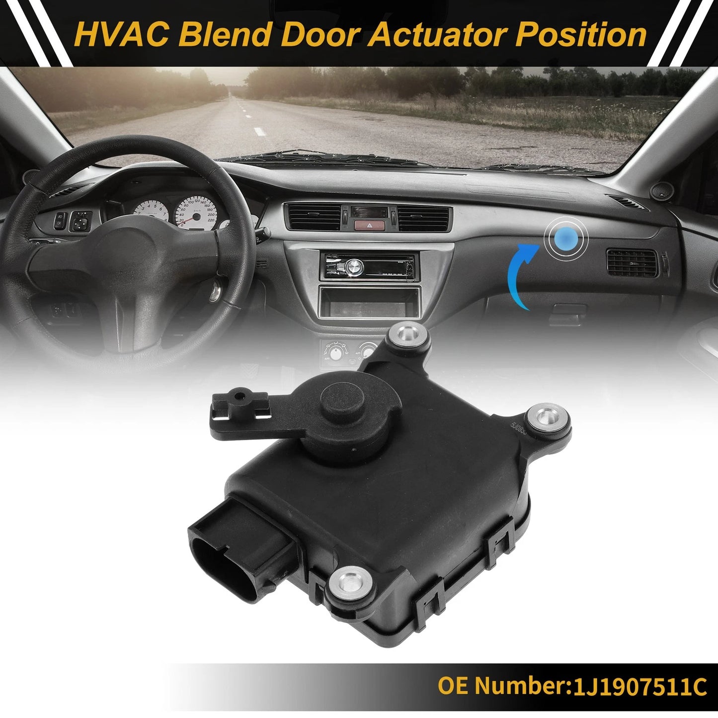 HVAC Heater Blend Door Actuator for Volkswagen Jetta (1999–2005) 1J1907511C