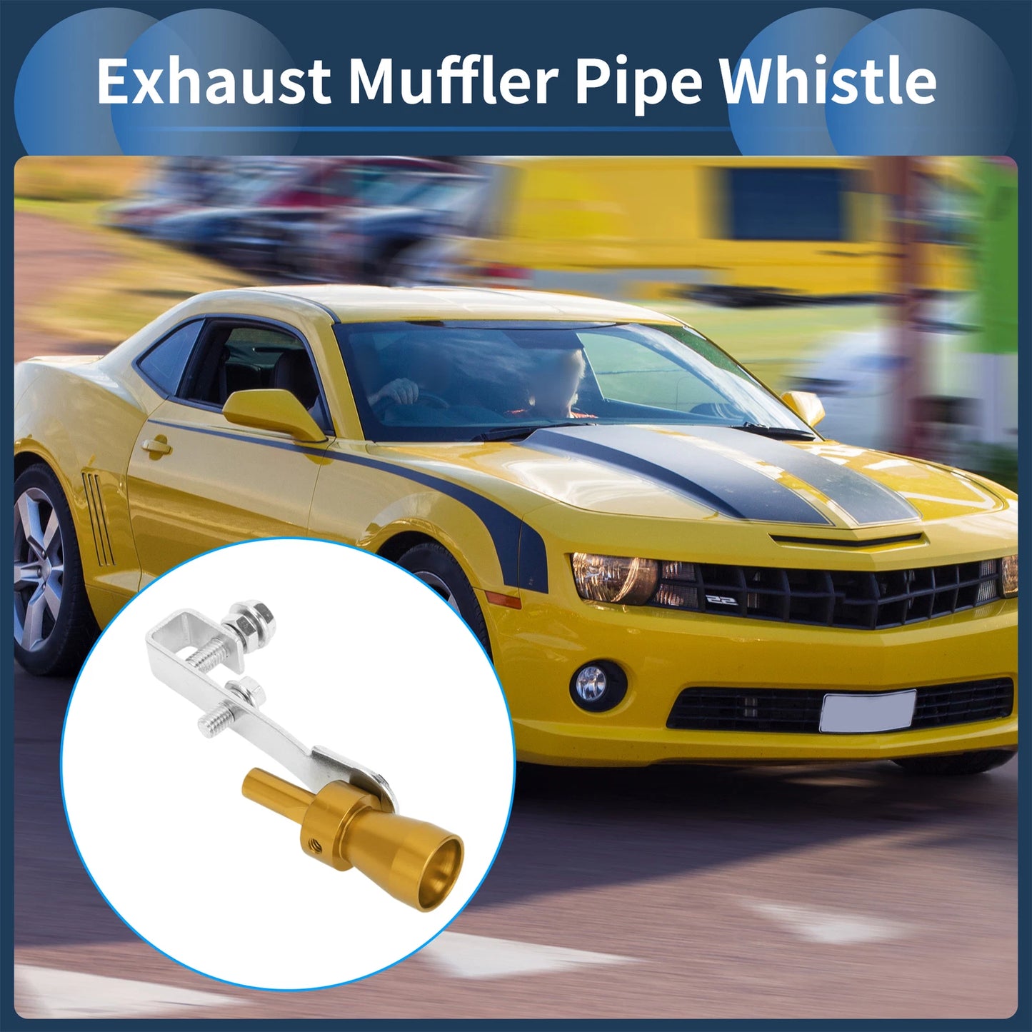 Turbo Sound Exhaust Muffler Pipe Whistle for Universal Fit (1 Set)