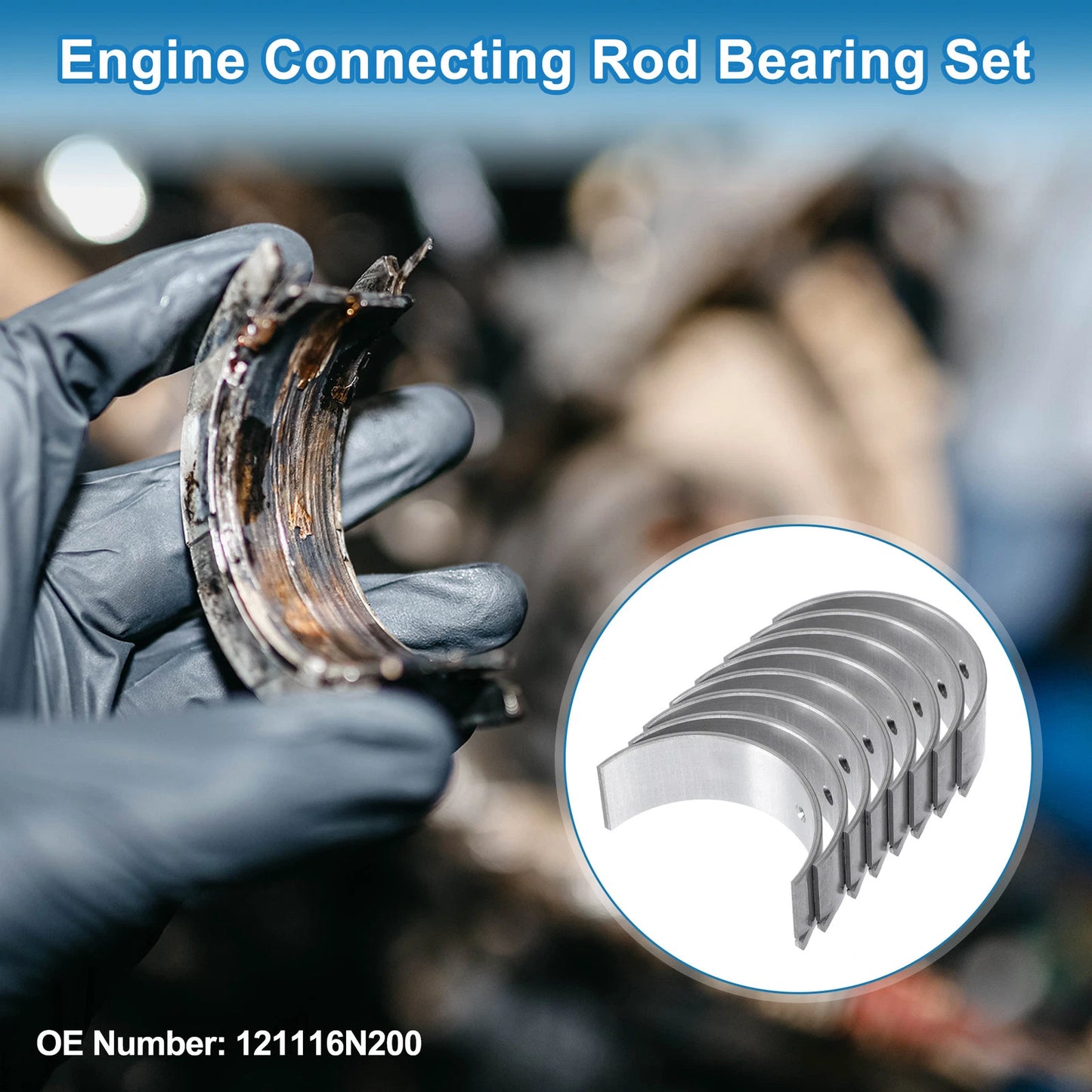 Connecting Rod Bearing Set No. 121116N200 for Nissan Altima (2002–2004)