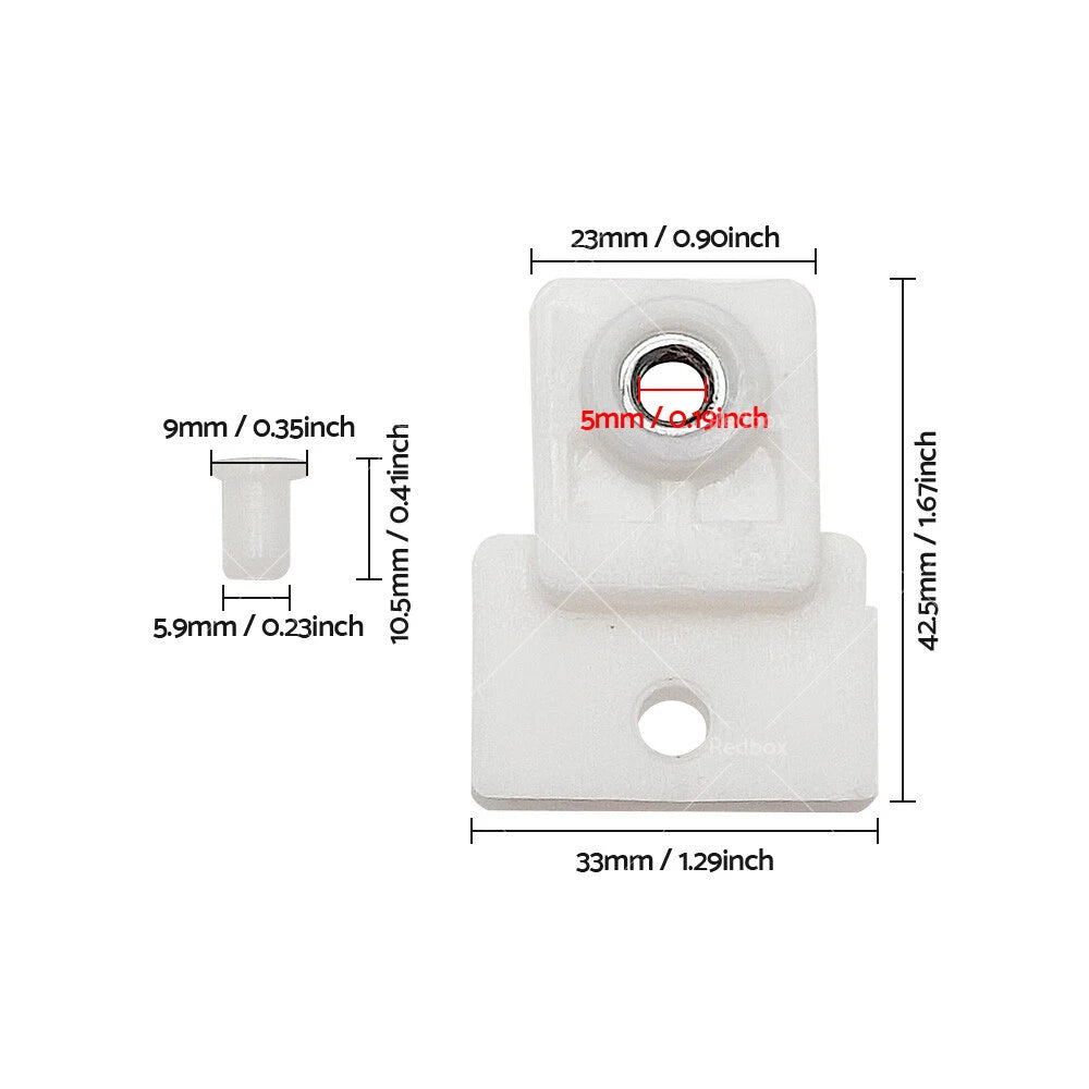 1 Pair Door Window Glass Track Clip for Isuzu D-Max, Colorado, Rodeo (02-19)