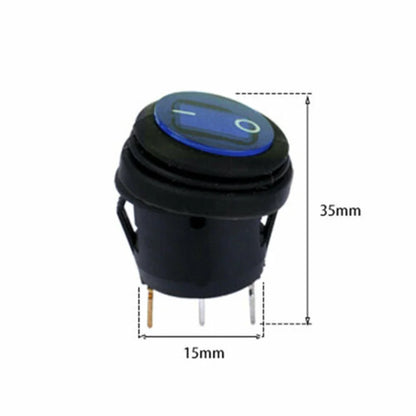 ON/OFF LED Round-Blue Light Rocker-Switch for Multiple Makes & Models