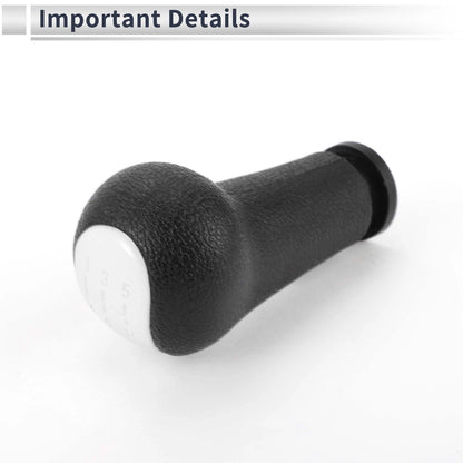 5 Speed Shift Knob for Chevrolet Spark (2013–2022) White Black