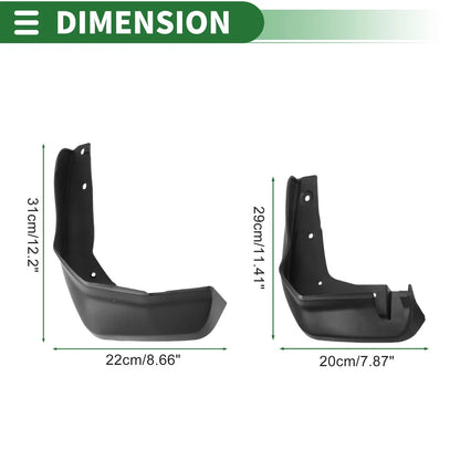 Mud Flaps Splash Guards for Honda Crosstour 2014-2017 (2 x Front & Rear)