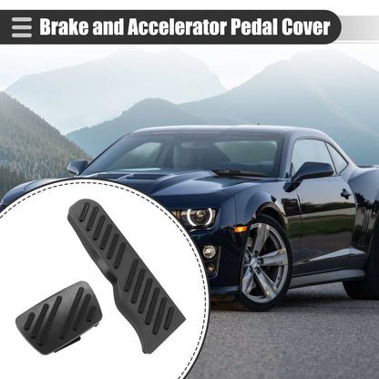 Set of 2 Brake Accelerator Pedal Covers for Chevrolet Camaro (2016–2023) Black