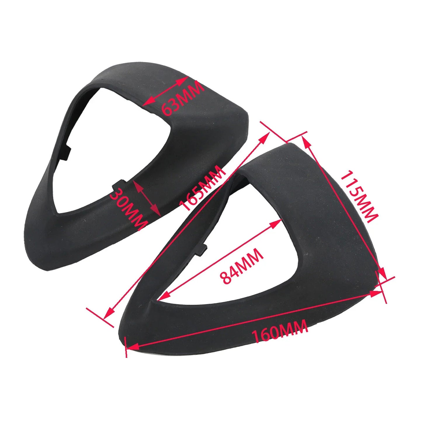 Black Inner Rearview Mirror Rubber Boots for Honda Goldwing GL1800 (2001-2017)