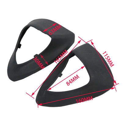 Black Inner Rearview Mirror Rubber Boots for Honda Goldwing GL1800 (2001-2017)