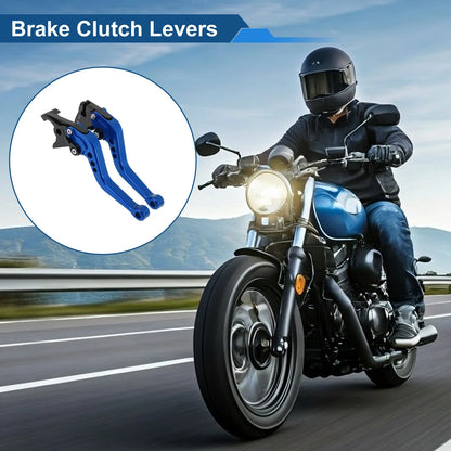 Adjustable Short Brake Clutch Levers for Kawasaki ZX6R/ZX636R/ZX6RR (2000–2004) Blue