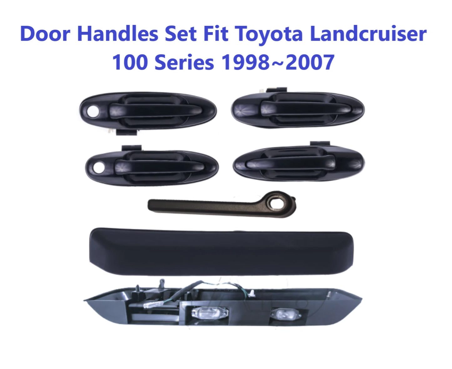 Set of 6 Outer Door Handles for Toyota Land Cruiser 100 (1998–2007)