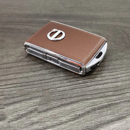 Leather Car Key Fob Case Cover Remote Keychain for Volvo XC90 XC60 S90 V90