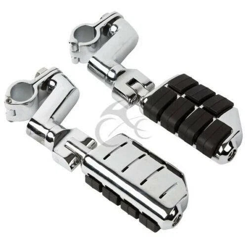 22mm-35mm Chrome Highway Bar Foot Pegs Mount Clamps for Harley Honda GL1800