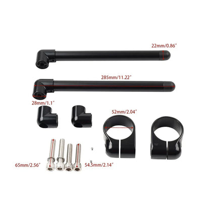 52MM Cafe Racer 7/8" Clip-On Handlebar for Universal Motorcycles