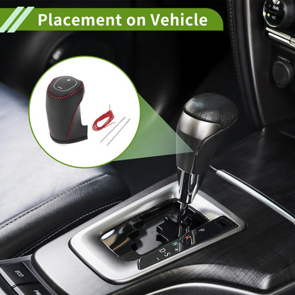 Gear Shift Knob Cover for Chevrolet Malibu (2016–2020) Black Red