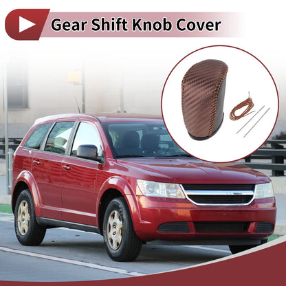 1 Pc Gear Shift Knob Cover for Dodge Journey (2011–2020) Black Brown