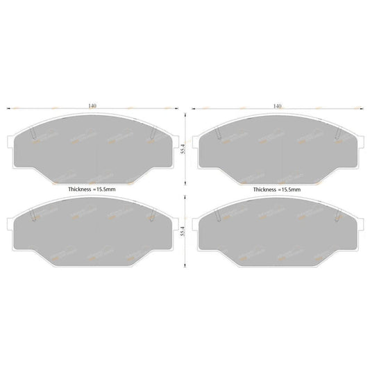 Brembo Front Disc Brake Pad Set for Hiace (1983–1989)