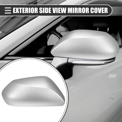 Right Side Mirror Cover Cap for Toyota Prius (2016–2019) ABS Silver Tone