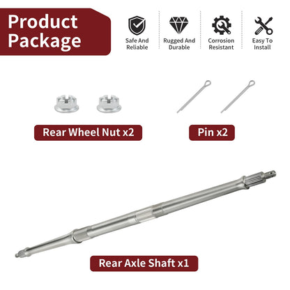 Rear Axle Shaft & Nut for Yamaha Banshee YFZ 350 (1987–2006)