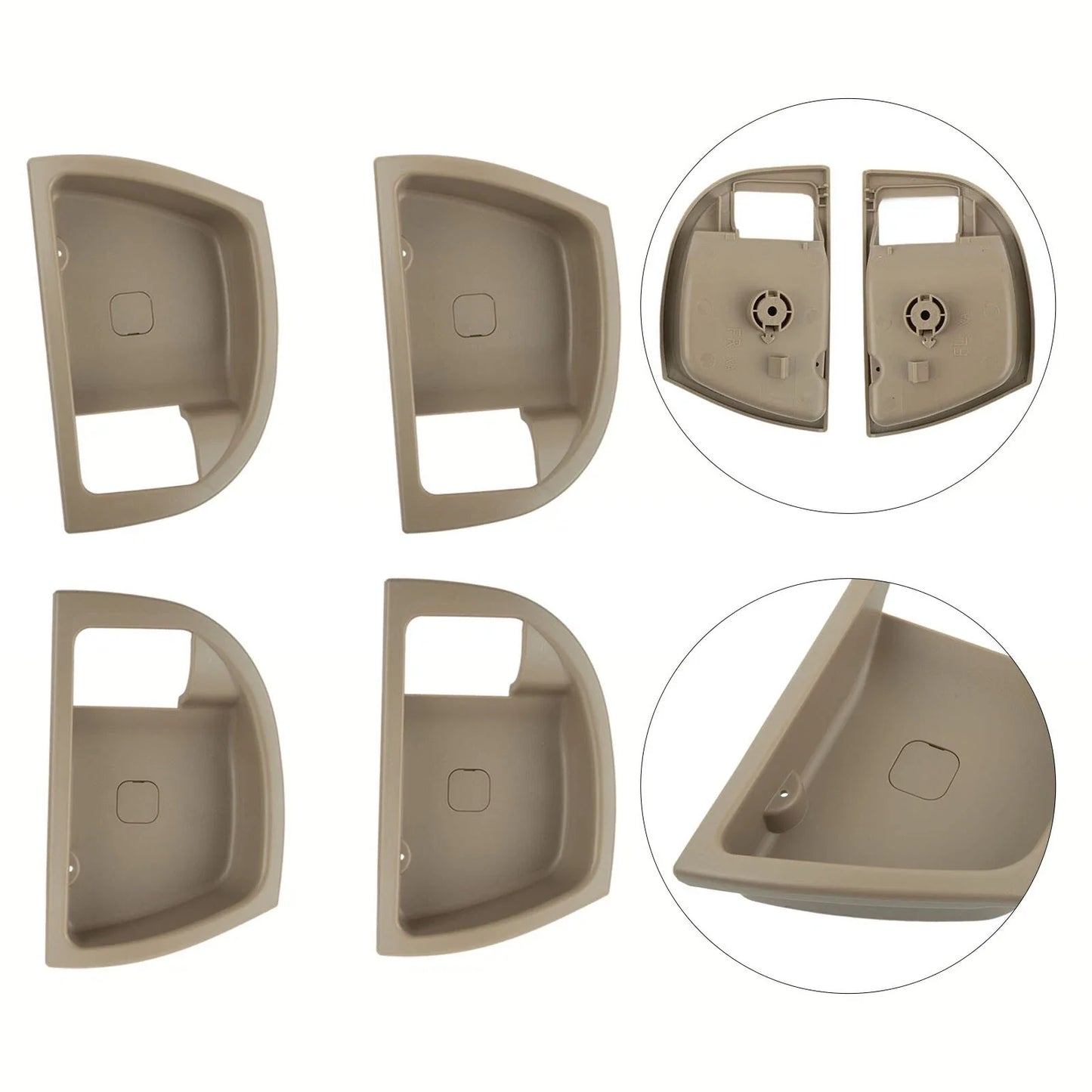 4Pcs Inside Door Handle Trim Cover for Hyundai Santa Fe (2007–2012)