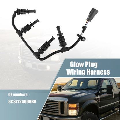 Glow Plug Wiring Harness Right Passenger Side 8C3Z12A690BA for Ford F-250 (2008–2010)