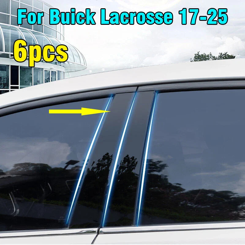 6PCS Window Pillar Posts Door Trim Cover for Buick Lacrosse (2017–25)