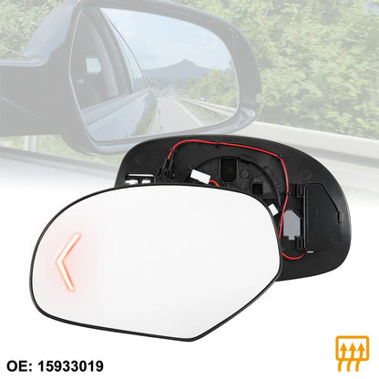 Driver Side Heated LED Signal Mirror Glass for Tahoe Yukon Sierra Silverado (2007–2014)