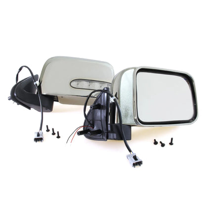 Chrome Electric Mirror with LED for Nissan D22 Hardbody Frontier Navara (1997–2004)