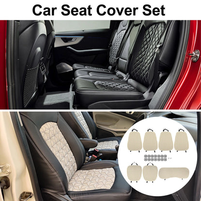 Set of 2 Car Seat Cover Pad Cotton Protector for Front and Rear