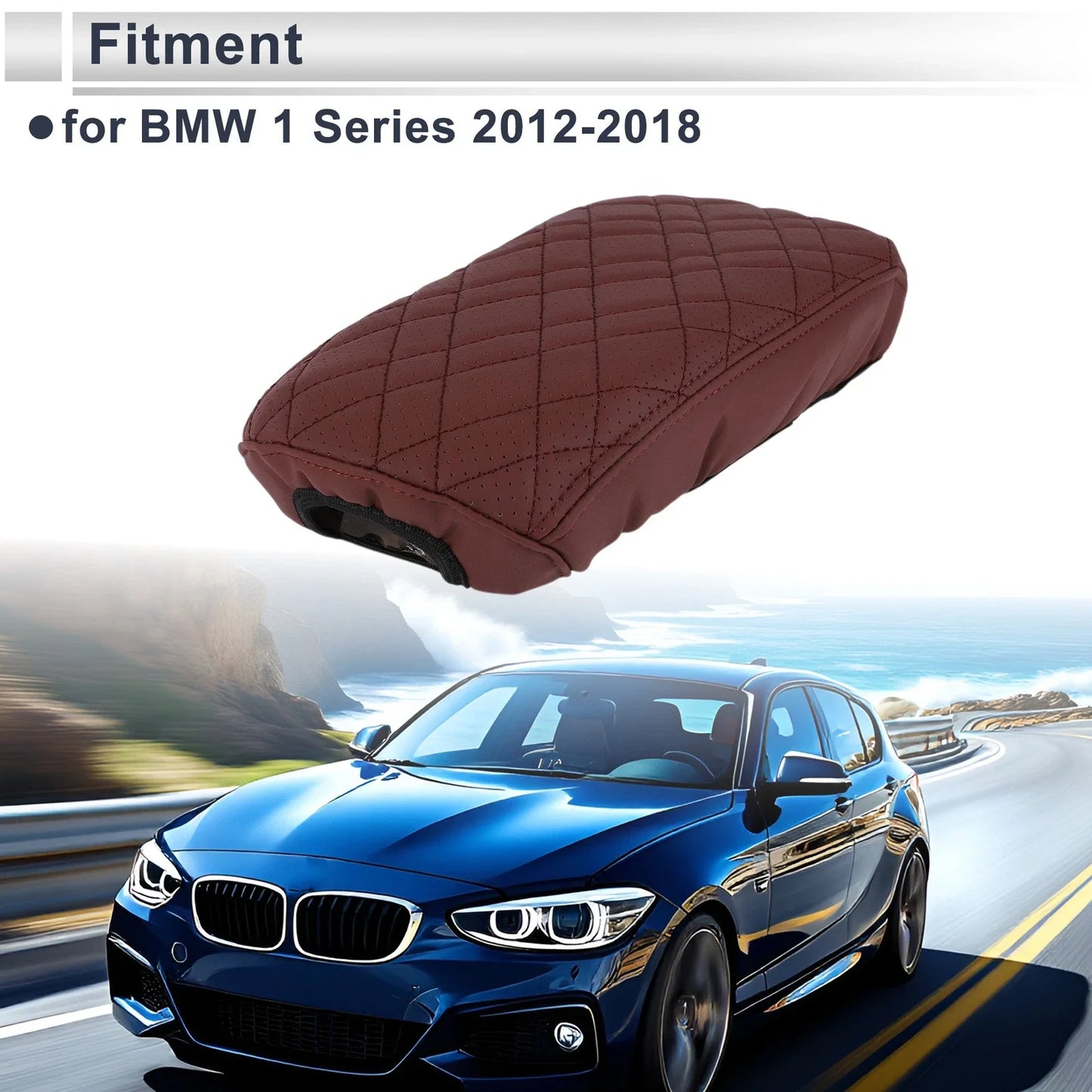 Center Console Cover for BMW 1 Series (2012-2018) Wine Red