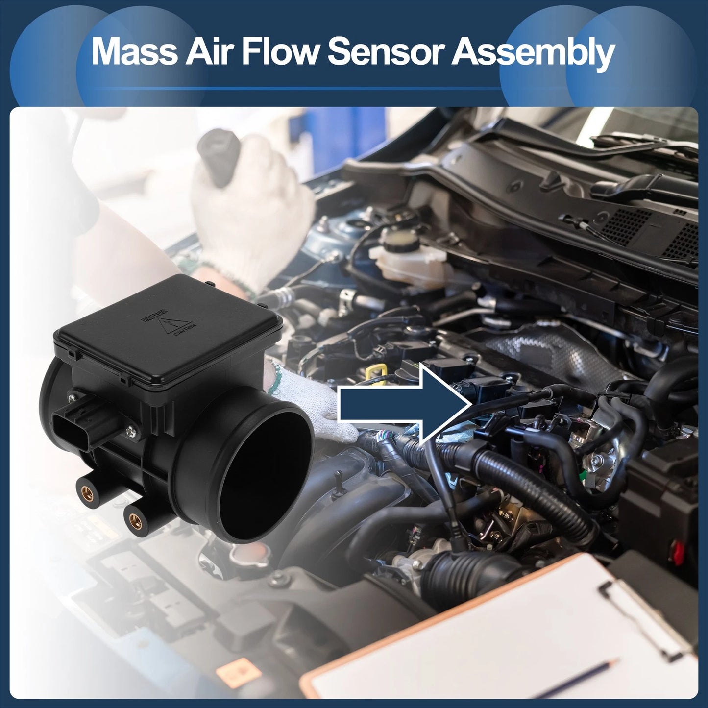 Mass Air Flow Sensor Assembly No.B3H713215 for Mazda 323C (1994–1998)