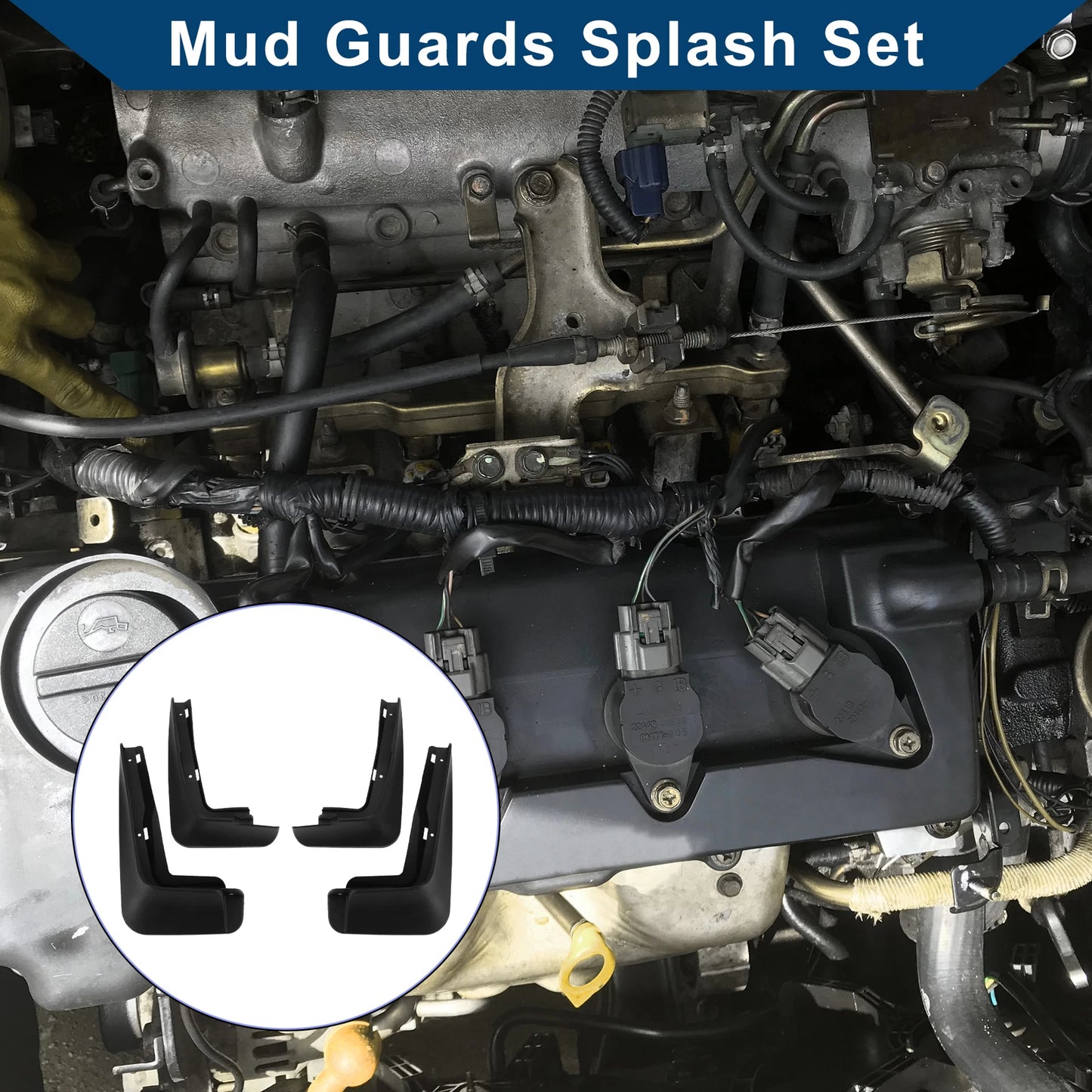 Set of 4 Mud Flaps Splash Guards for BMW Mini Cooper (2022–2024)