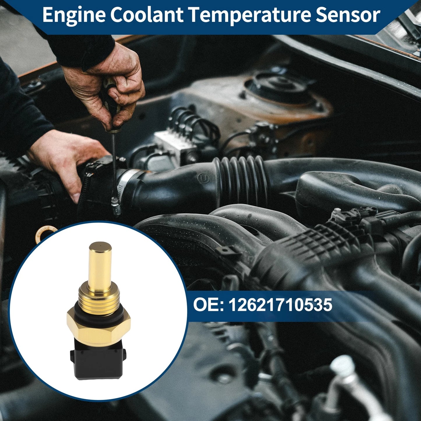 Engine Coolant Temperature Sensor No. 12621710535 for BMW 318i (1992–1995)