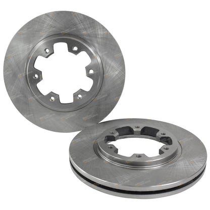 2 Front Disc Brake Rotors for Navara D22 4x4 (1997–2001)