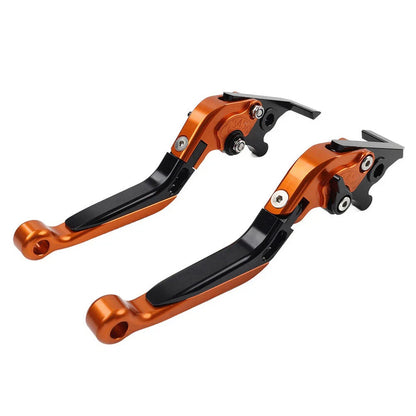 CNC Orange Extendable Brake Clutch Levers for Kawasaki Z900RS ZX6R (2018-2022)
