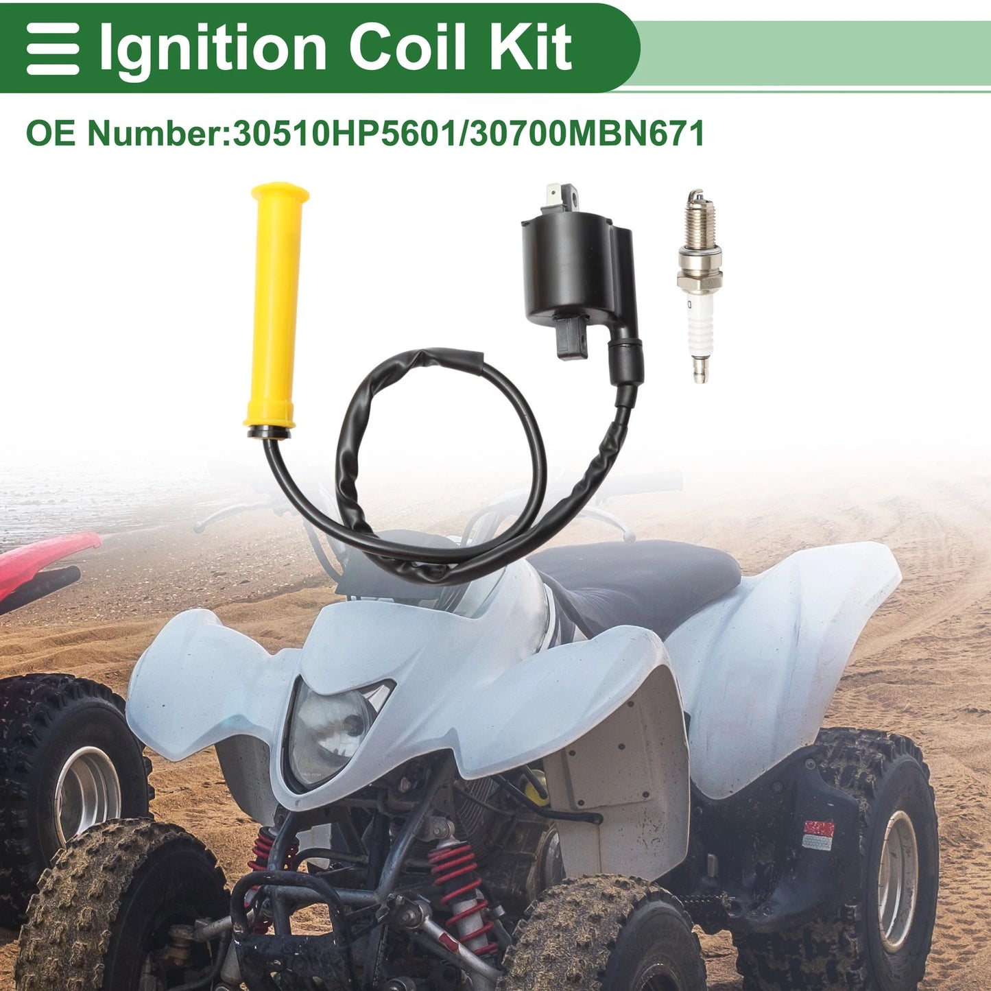 Ignition Coil Set for Honda ATV TRX420FPA (2009–2013) No. 30510HP5601/30700MBN671