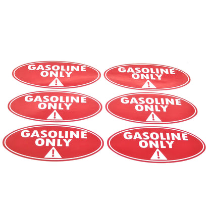 Set of 6 Gasoline Fuel Only Stickers for Truck Door Decal