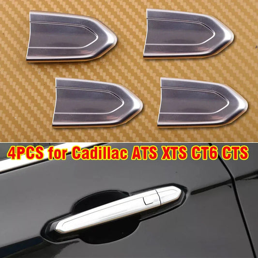 4x Door Lock Cylinder Chrome Cover Trim Cap for Cadillac ATS XTS CT6 CTS