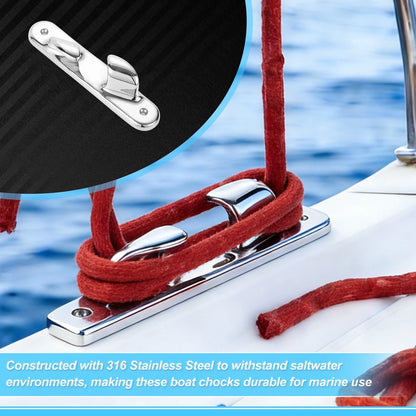 316 Stainless Steel Boat Bow Chock Cleat for Left Side (204 mm) 1pc